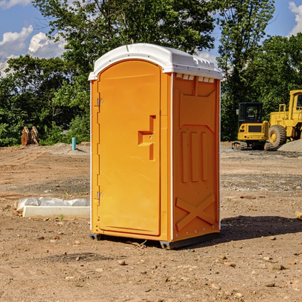 how often are the porta potties cleaned and serviced during a rental period in Blairs Mills